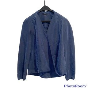 Womans Navy blue long sleeve Drew blouse